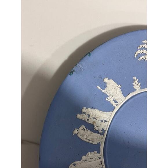 Wedgwood Blue Jasperware 9 1/4” Luncheon Plate - Qty 2 - Picture 3 of 6